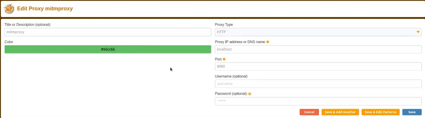 mitmproxy settings